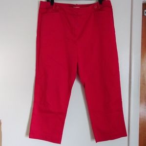 Ann Taylor Loft Red Capris 14